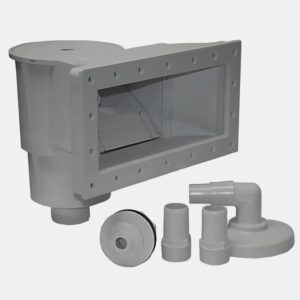 wide mouth skimmer – above ground – gray